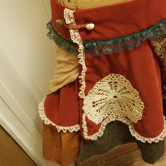 Handmade Gypsy Fairy Elf Circle Wrap Skirt Boho - Picture 3 of 7